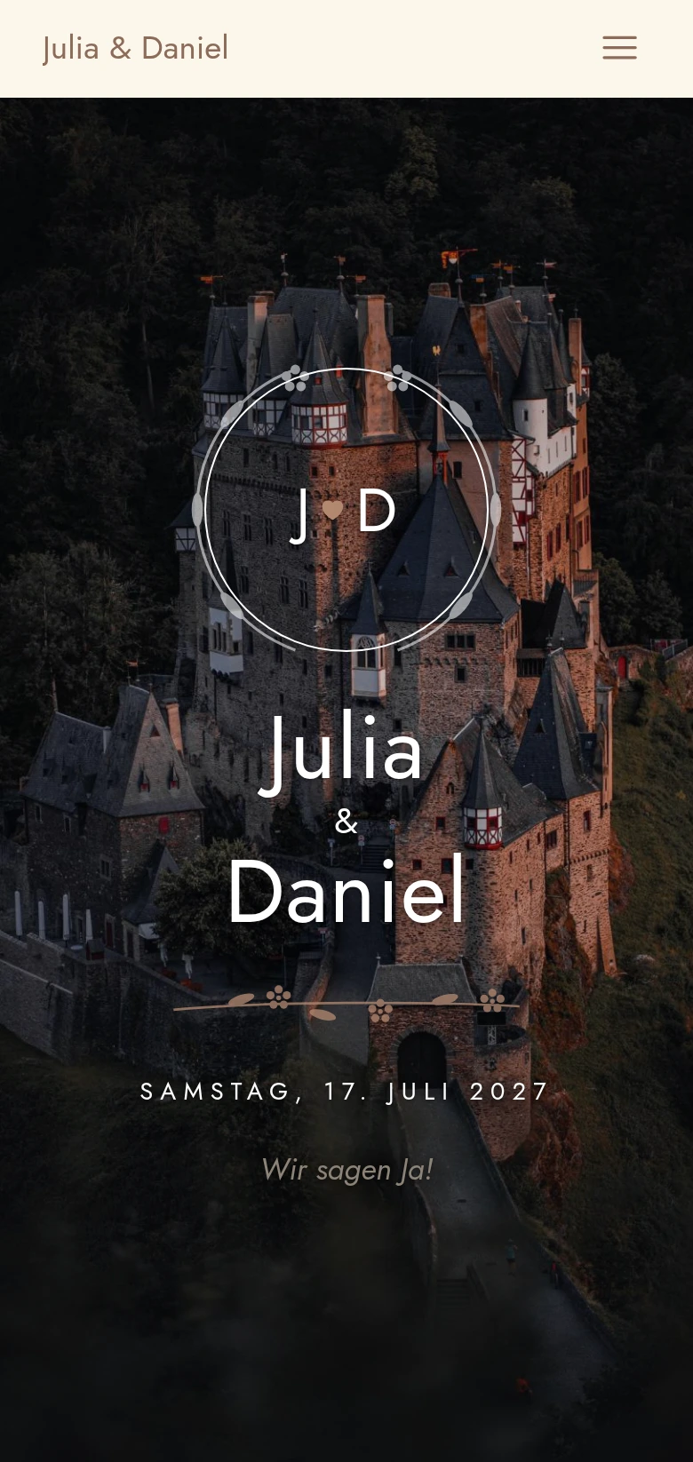 Your own wedding website